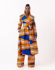 SOMIE African Print Trench Jacket