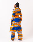 SOMIE African Print Trench Jacket