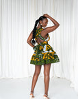 RIMI African Print Flair Mini Infinity dress