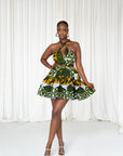 RIMI African Print Flair Mini Infinity dress