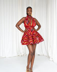 AFE African Print Flair Mini Infinity dress