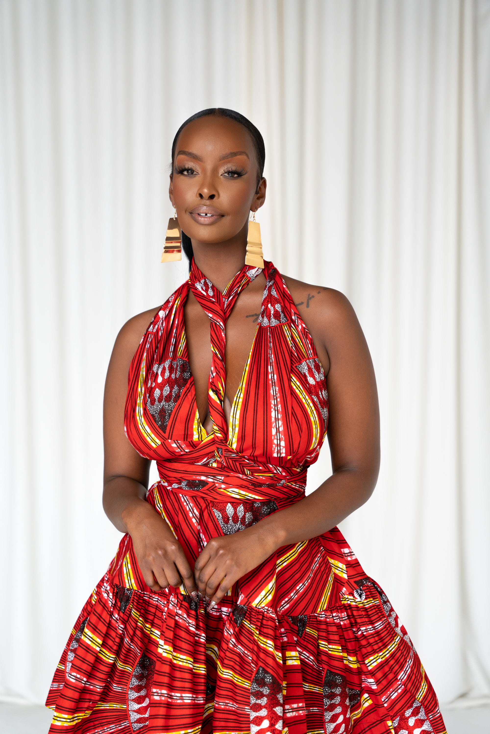 AFE African Print Flair Mini Infinity dress