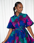 ZURI African Print Shirt Mini Dress