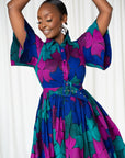 ZURI African Print Shirt Mini Dress