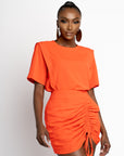 NEON ORANGE NIA round neck top