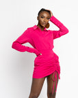 HOT PINK ESTA mini skirt