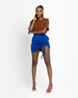 ROYAL BLUE ESTA mini skirt