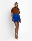 ROYAL BLUE ESTA mini skirt