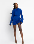 ROYAL BLUE ESTA mini skirt