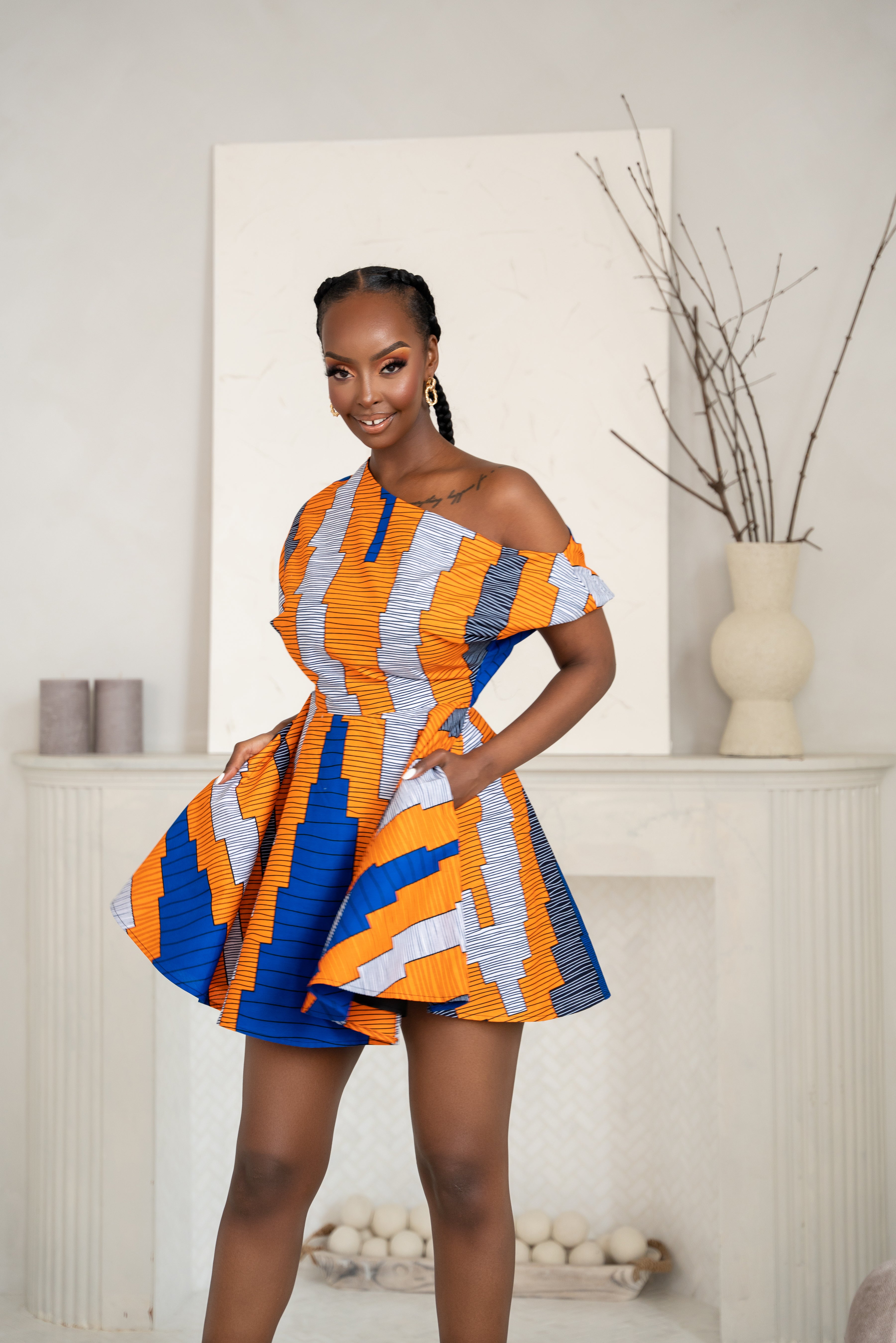 One arm african print dresses best sale