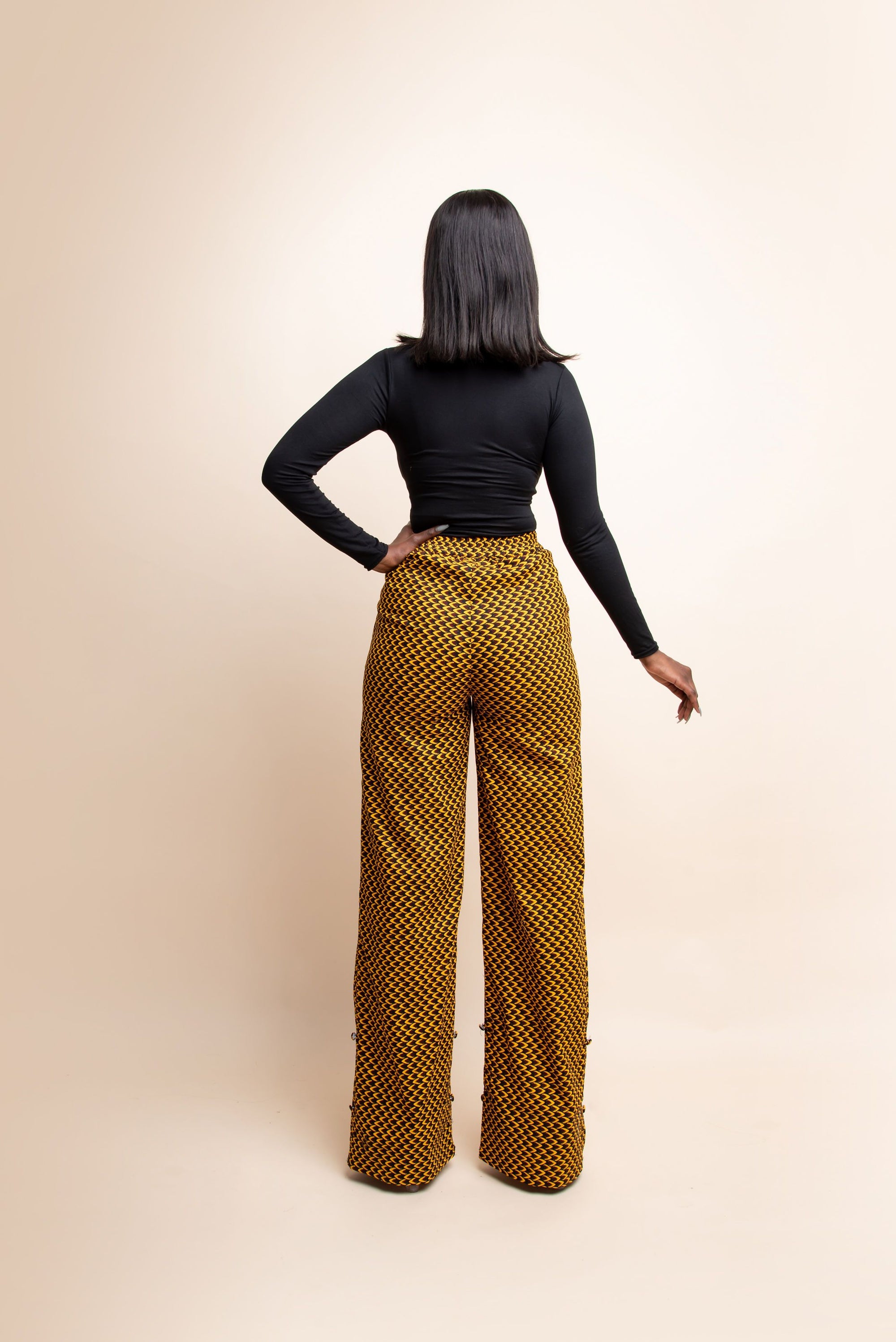 AGBANI African Print high waist trousers (3 LENGTH)