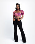 KHARI African Print Crop Top (REMOVABLE SLEEVE) crop Tops ofuure 