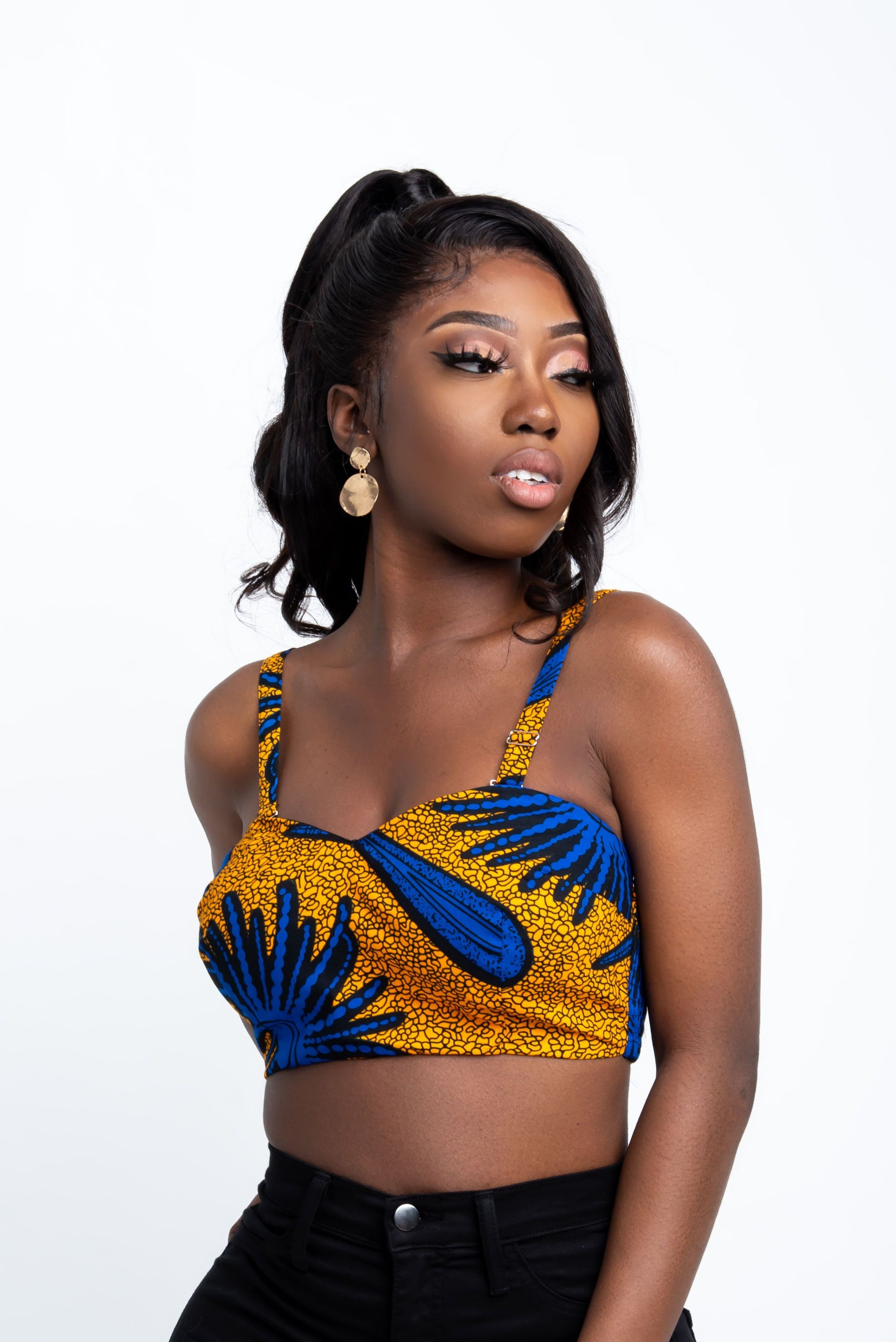 LERATO African Print Crop Top crop Tops ofuure 