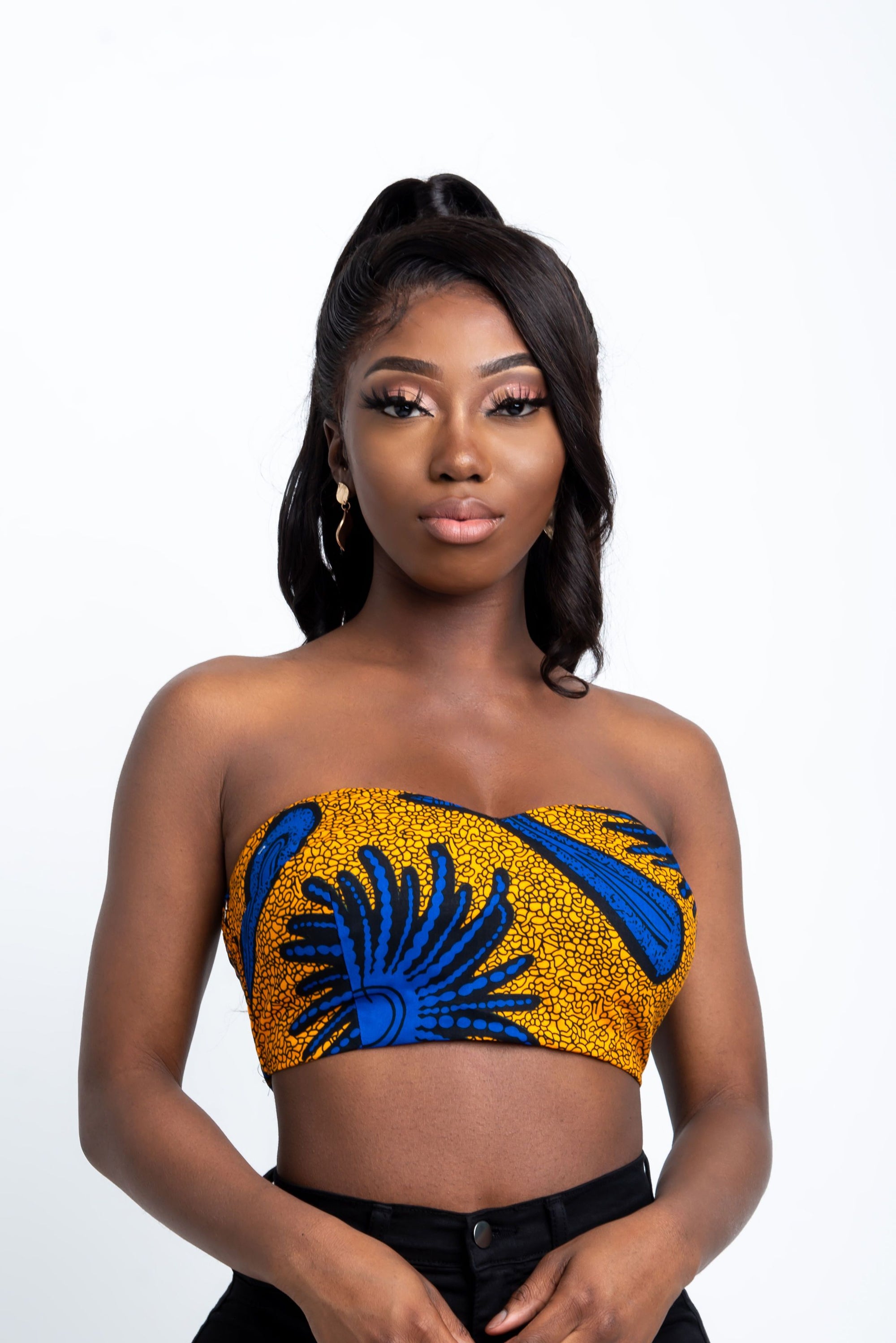 LERATO African Print Crop Top crop Tops ofuure 