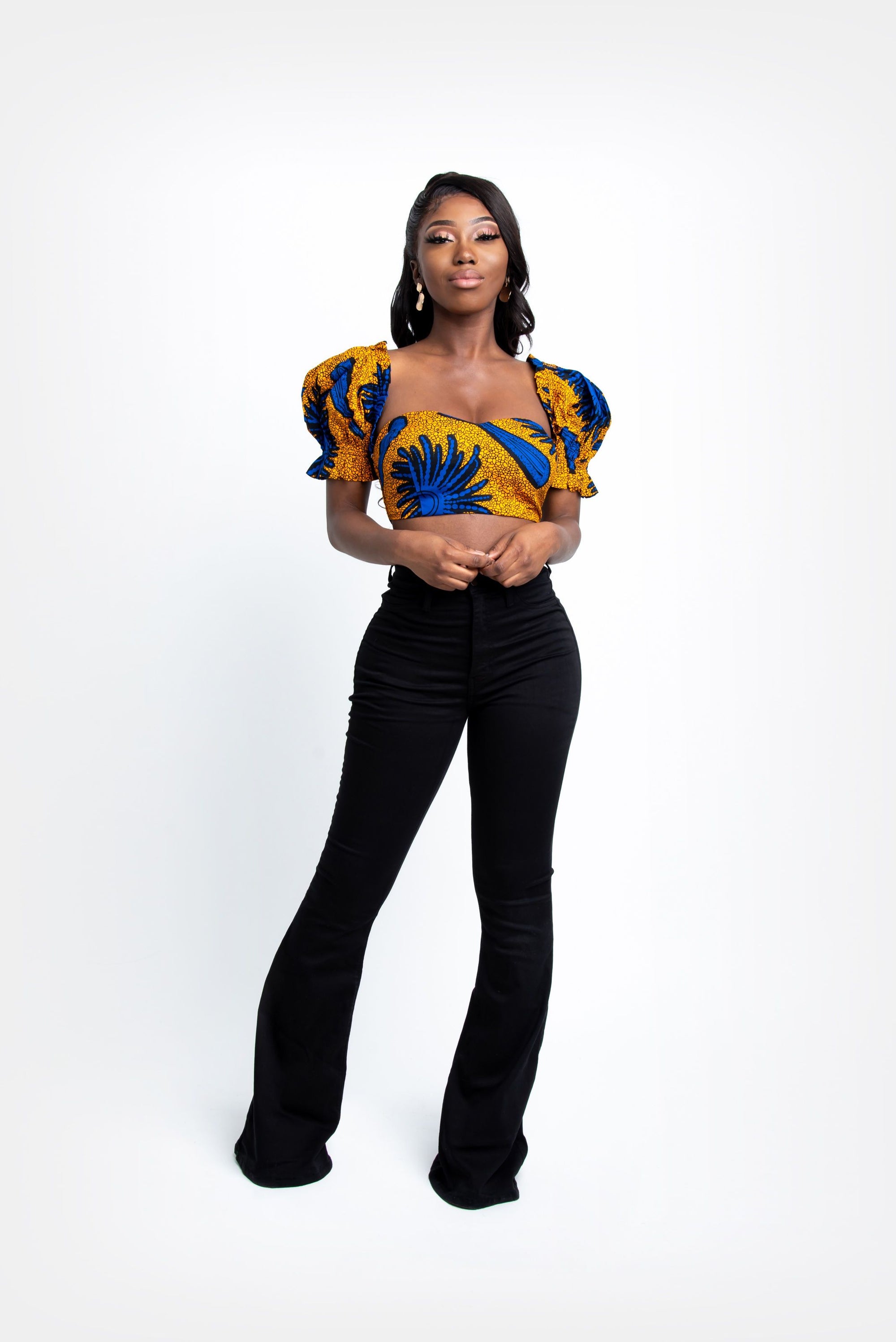 LERATO African Print Crop Top crop Tops ofuure 