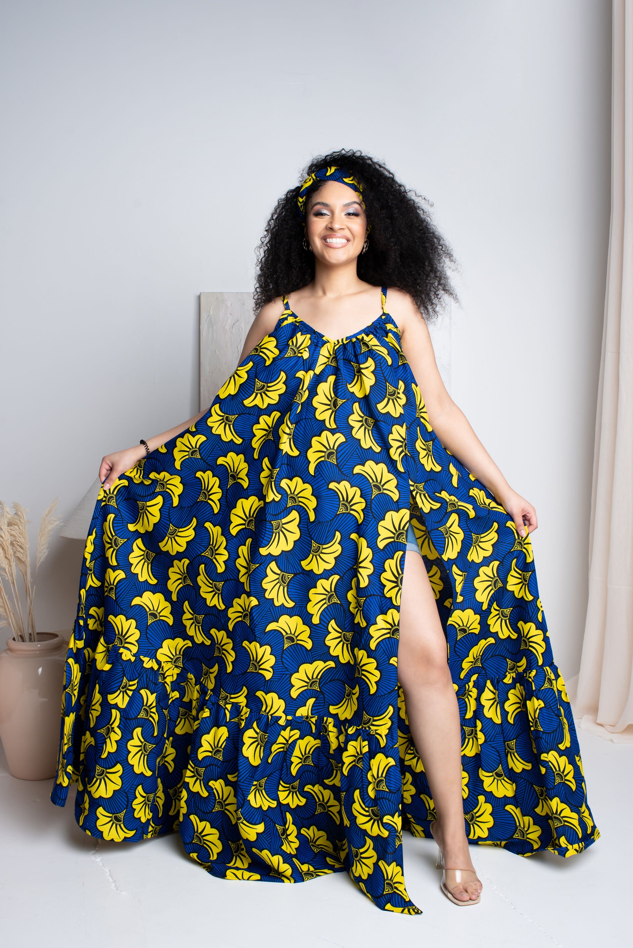 OKORIE African print Summer Maxi dress