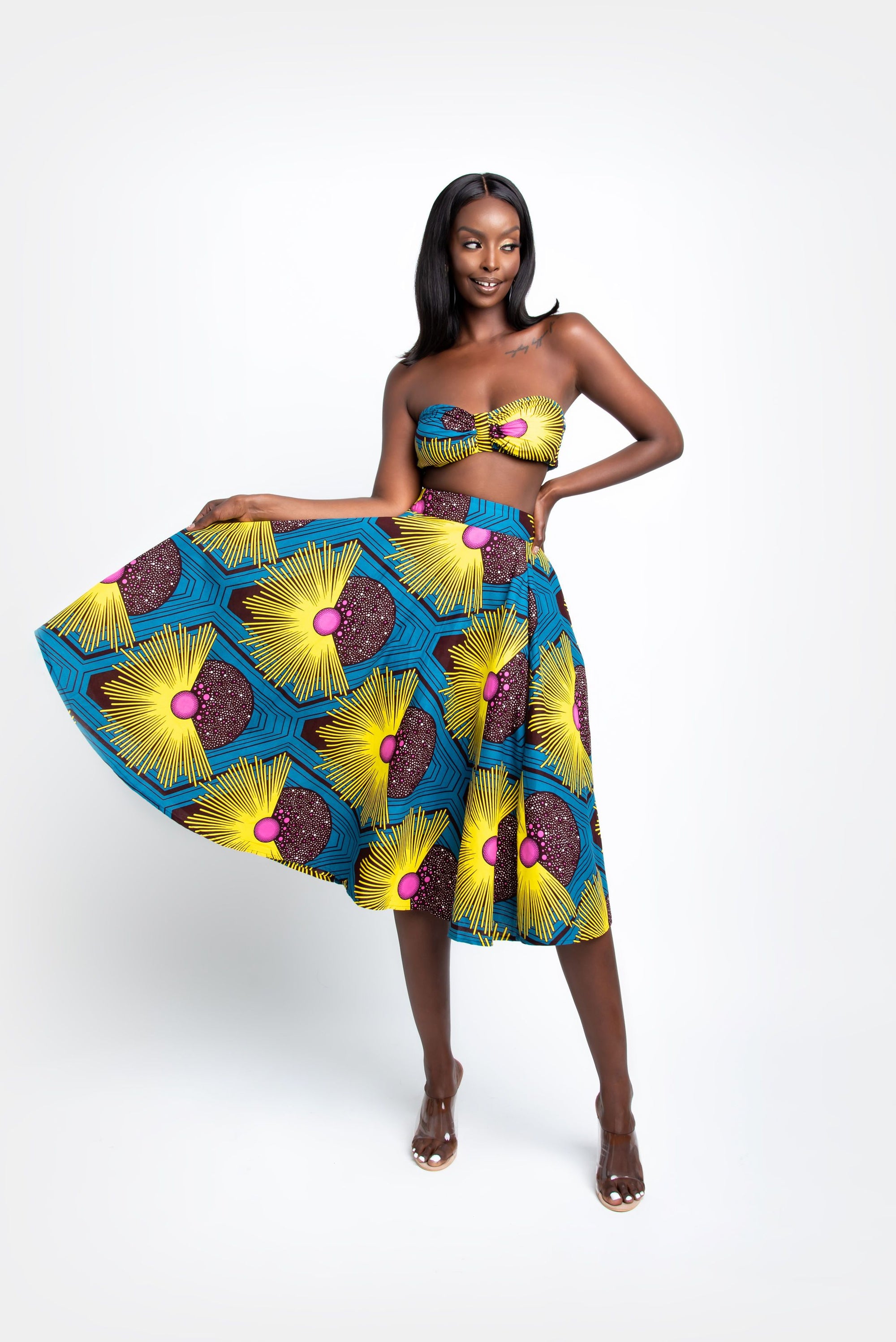 UDUAK African print crop top (BOW DETAIL) crop Tops ofuure 