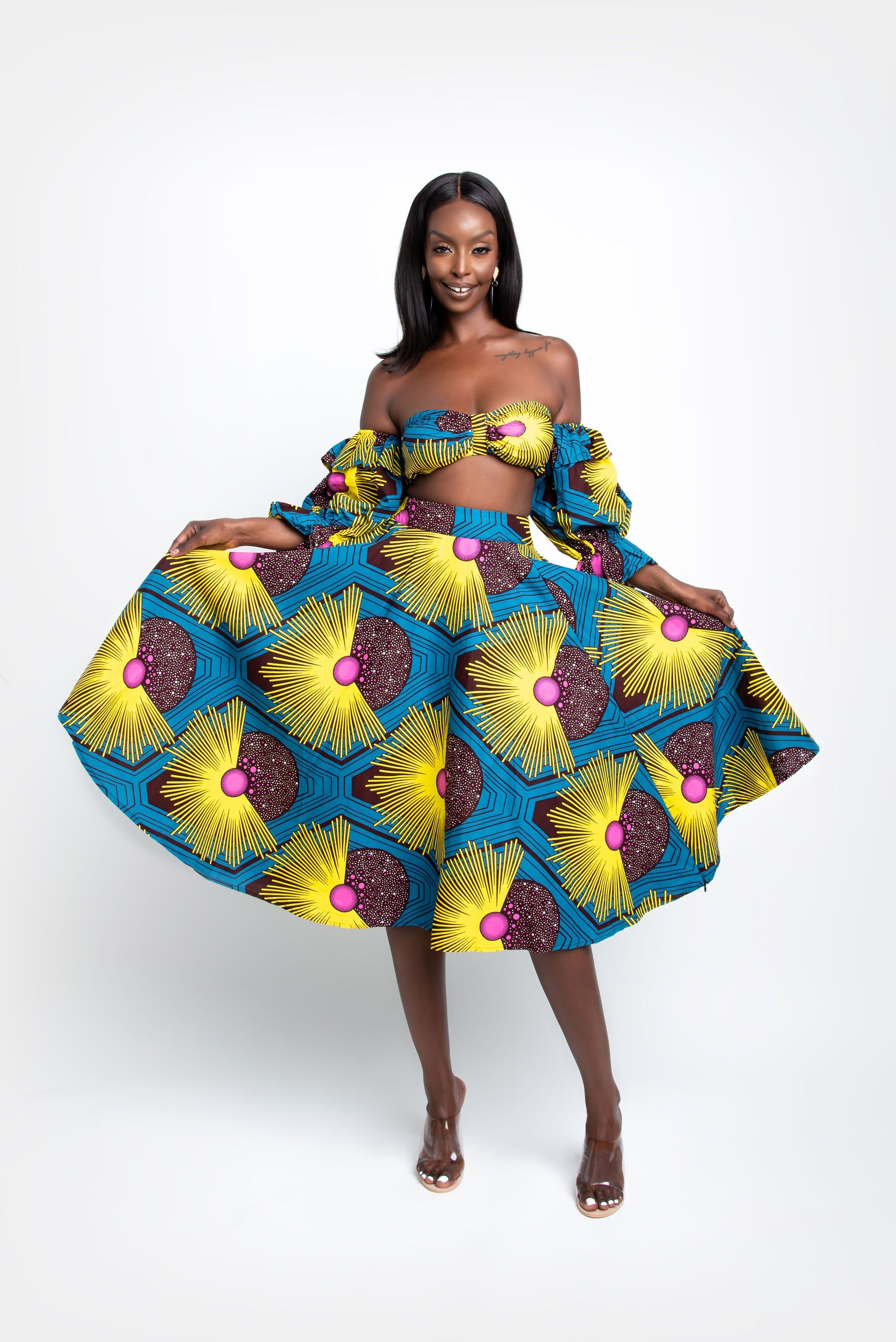 UDUAK African print crop top (BOW DETAIL) crop Tops ofuure 