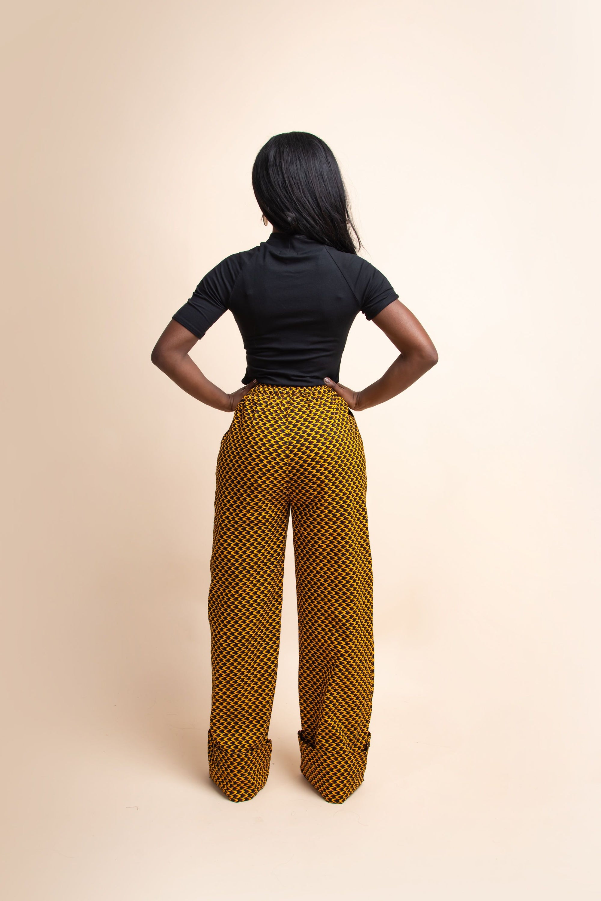 AGBANI African Print high waist trousers (3 LENGTH)