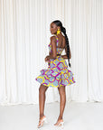 POSI African Print Layered Mini Skirt