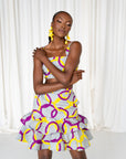 POSI African Print Layered Mini Skirt