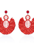 NARI EARRINGS in orange-red