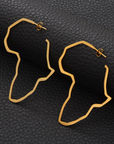 African Map Earrings