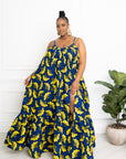 OKORIE African print Summer Maxi dress