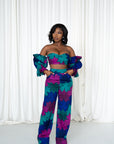 ZURI African Print high waist trousers ( 3 LENGTH)