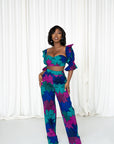 ZURI African Print high waist trousers ( 3 LENGTH)